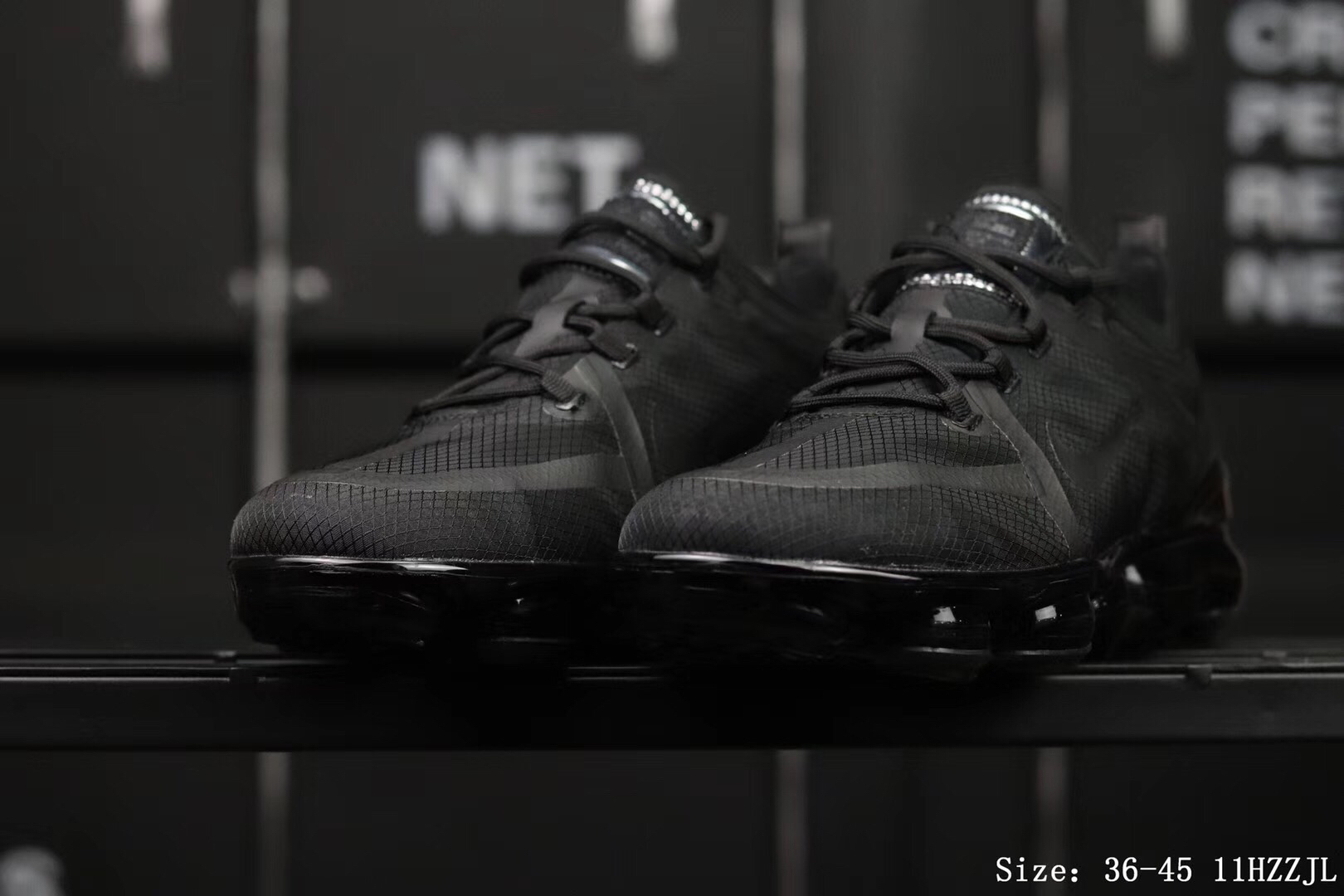 Women Nike Air Vapormax 2019 Flaps All Black Shoes